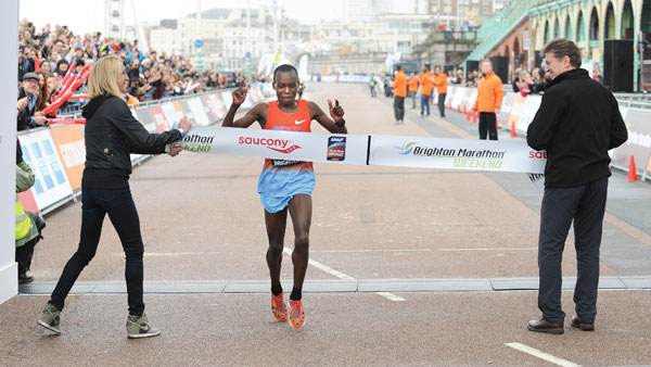 William Chebor Winning Brighton Marathon