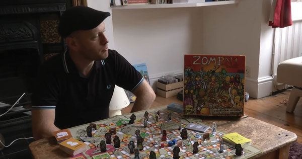 Paul Stapleton with his new Zombie board game