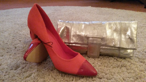 Party-time---silver-clutch-from-Faith-and-in-a-colour-that-pops-heels--from-H-&--M