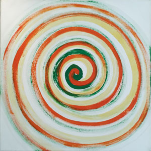 Untitled-1996-Green-&-Orange-Spirals