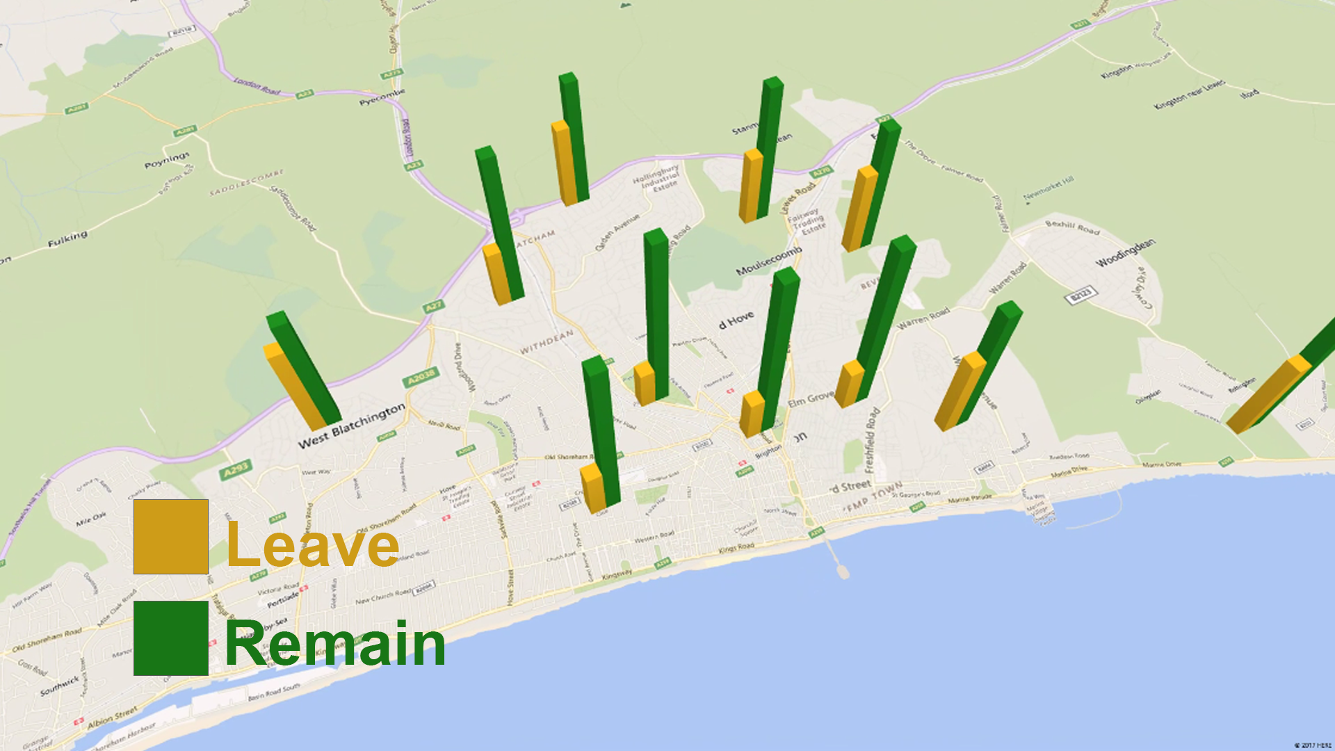 Brighton's most Brexit areas revealed - Latest TV Brighton