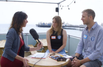Richard French and Rachel Cooper interviewed at the IAPWA Charity fundraiser event at Brighton Zip