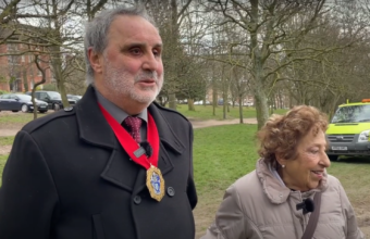 Mayor of Brighton, Alan Robins with Doris Levinson