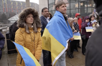Covering Ukraine - Ukrainian's with the Ukraine flag
