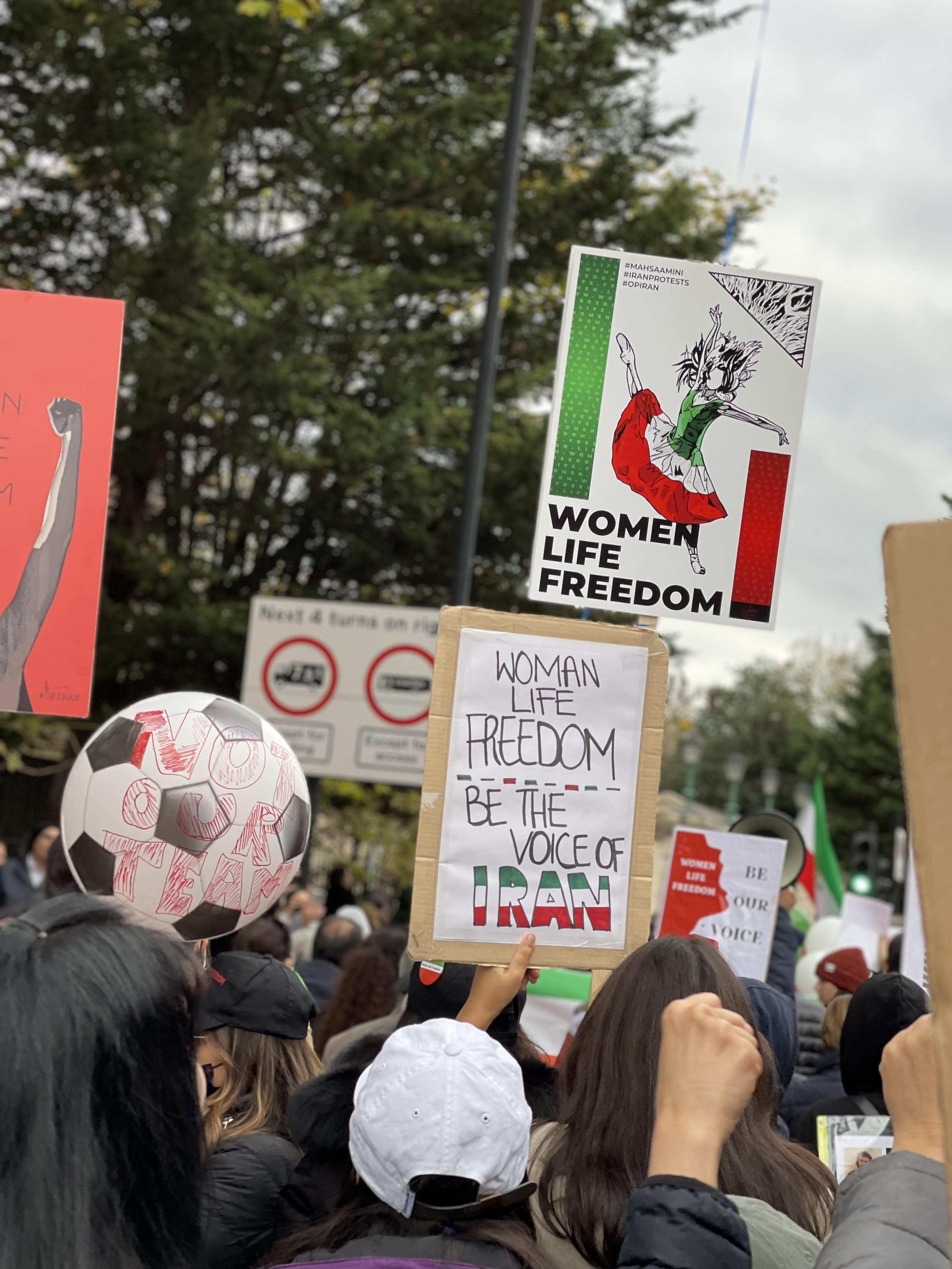 Protests for Iran in London